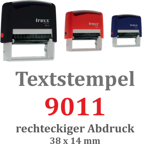 Buerostempel 9011 Stempelfläche 38 x 14 mm